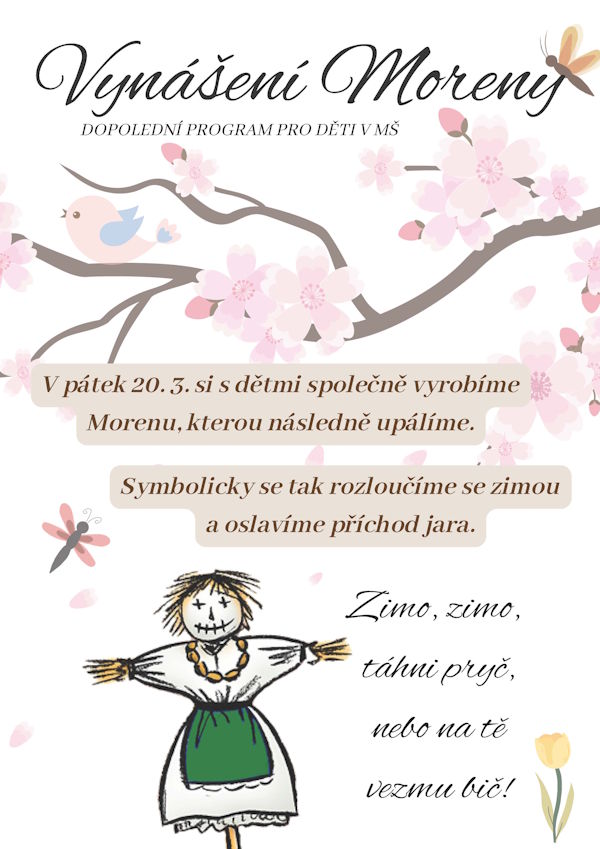 Pozvánka na vynášení Moreny