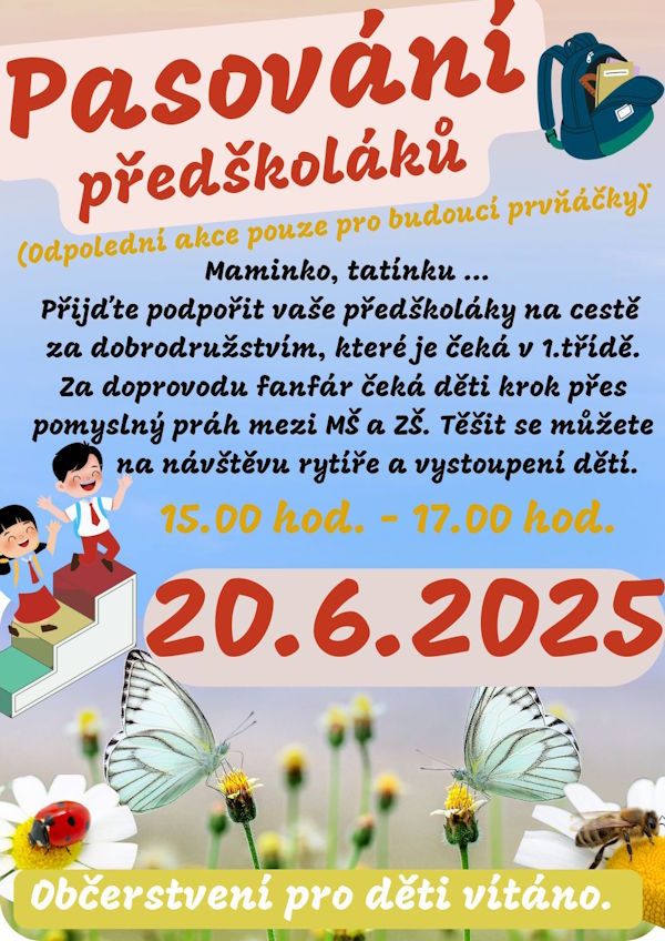 Leták pasování předškoláků