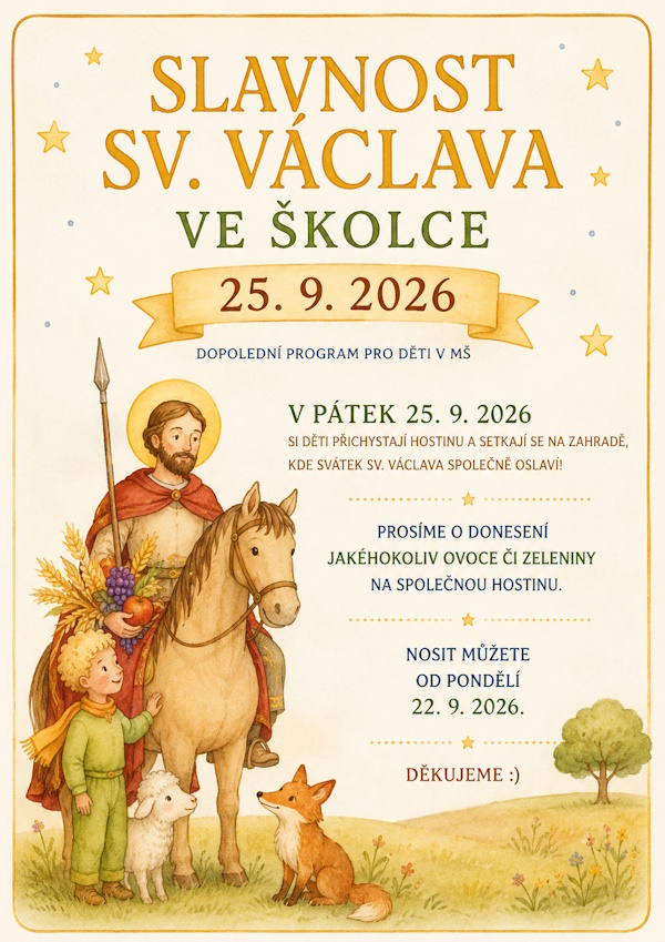 Pozvánka na slavnost svatého Václava